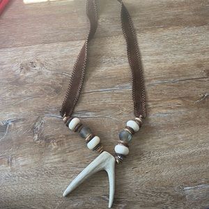 Twine and Twig Antler Necklace